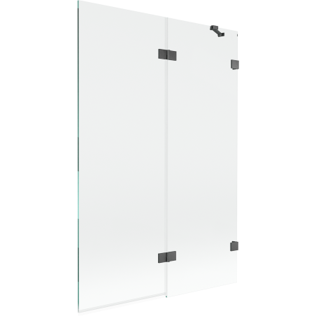 Mexen Lunar paravan de duș cu 2 canaturi, dreapta 120 x 150 cm, transparent, gri armat periat - 897-120-100-66-00-P