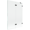 Mexen Lunar paravan de duș cu 2 canaturi, dreapta 120 x 150 cm, transparent, gri armat periat - 897-120-100-66-00-P