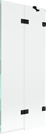 Mexen Lunar 2-szárnyú kádparaván jobbos 80 x 150 cm, átlátszó, fekete - 897-080-100-70-00-P