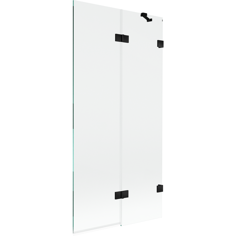Mexen Lunar panou pentru cadă cu 2 uși batante dreapta 90 x 150 cm, transparent, negru - 897-090-100-70-00-P