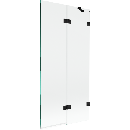 Mexen Lunar panou pentru cadă cu 2 uși batante dreapta 90 x 150 cm, transparent, negru - 897-090-100-70-00-P