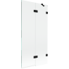Mexen Lunar panou pentru cadă cu 2 uși batante dreapta 90 x 150 cm, transparent, negru - 897-090-100-70-00-P