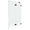 Mexen Lunar paravan cadă cu 2 uși, dreapta 100 x 150 cm, transparent, negru - 897-100-100-70-00-P
