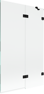 Mexen Lunar paravan de baie cu 2 uși, dreapta 110 x 150 cm, transparent, negru - 897-110-100-70-00-P