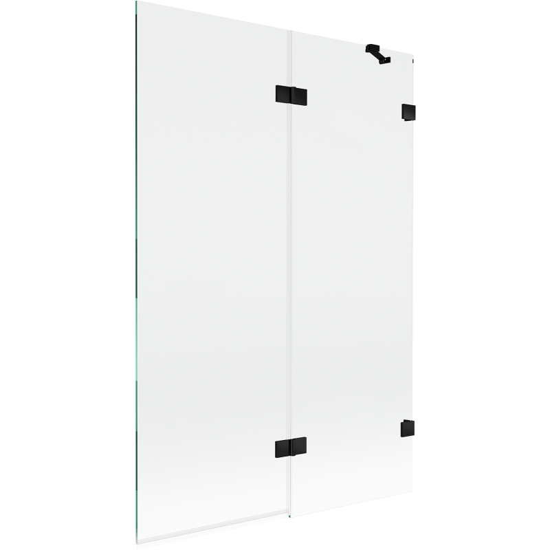 Mexen Lunar paravan de duș cu 2 uși batante dreapta 120 x 150 cm, transparent, negru - 897-120-100-70-00-P