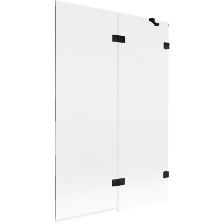 Mexen Lunar paravan de duș cu 2 uși batante dreapta 120 x 150 cm, transparent, negru - 897-120-100-70-00-P