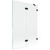Mexen Lunar paravan de duș cu 2 uși batante dreapta 120 x 150 cm, transparent, negru - 897-120-100-70-00-P