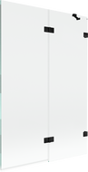 Mexen Lunar paravan pentru cadă cu 2 uși, dreapta 120 x 150 cm, transparent, negru - 897-120-100-70-00-P