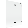 Mexen Lunar perete despărțitor pentru cadă cu două panouri, dreapta 140 x 150 cm, transparent, negru - 897-140-100-70-00-P