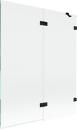 Mexen Lunar perete despărțitor pentru cadă cu două panouri, dreapta 140 x 150 cm, transparent, negru - 897-140-100-70-00-P