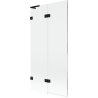 Mexen Lunar L paravan de baie cu 2 uși rabatabile stânga 90 x 150 cm, transparent, negru - 897L-090-100-70-00-L