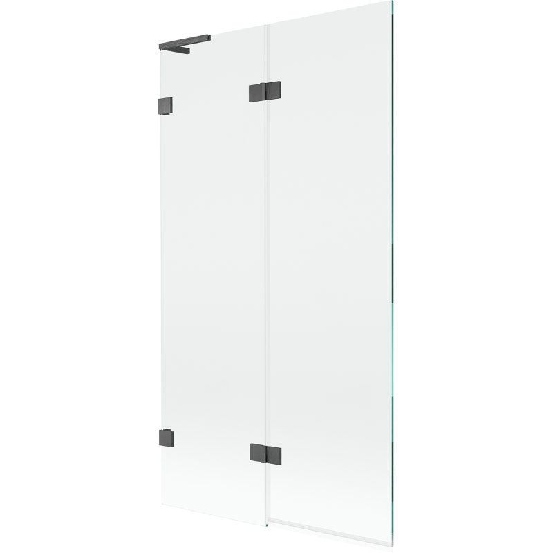 Mexen Lunar L paravan cadă cu 2 canaturi stânga 100 x 150 cm, transparent, gri pistol periat - 897L-100-100-66-00-L