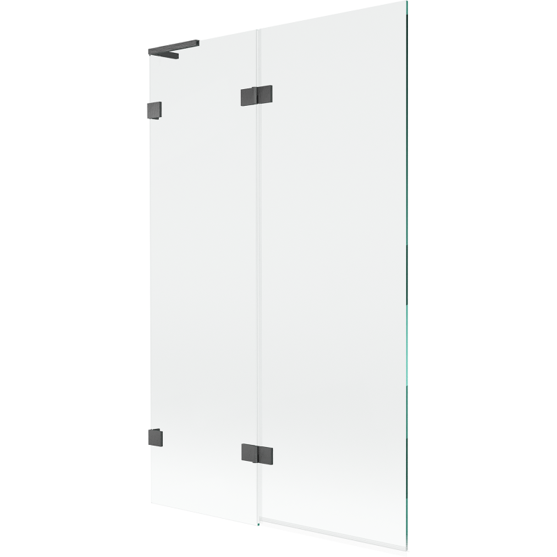 Mexen Lunar L paravan cadă cu 2 secțiuni stânga 110 x 150 cm, transparent, gri armat periat - 897L-110-100-66-00-L