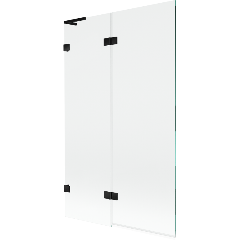 Mexen Lunar L paravan de baie cu 2 uși, stânga 110 x 150 cm, transparent, negru - 897L-110-100-70-00-L