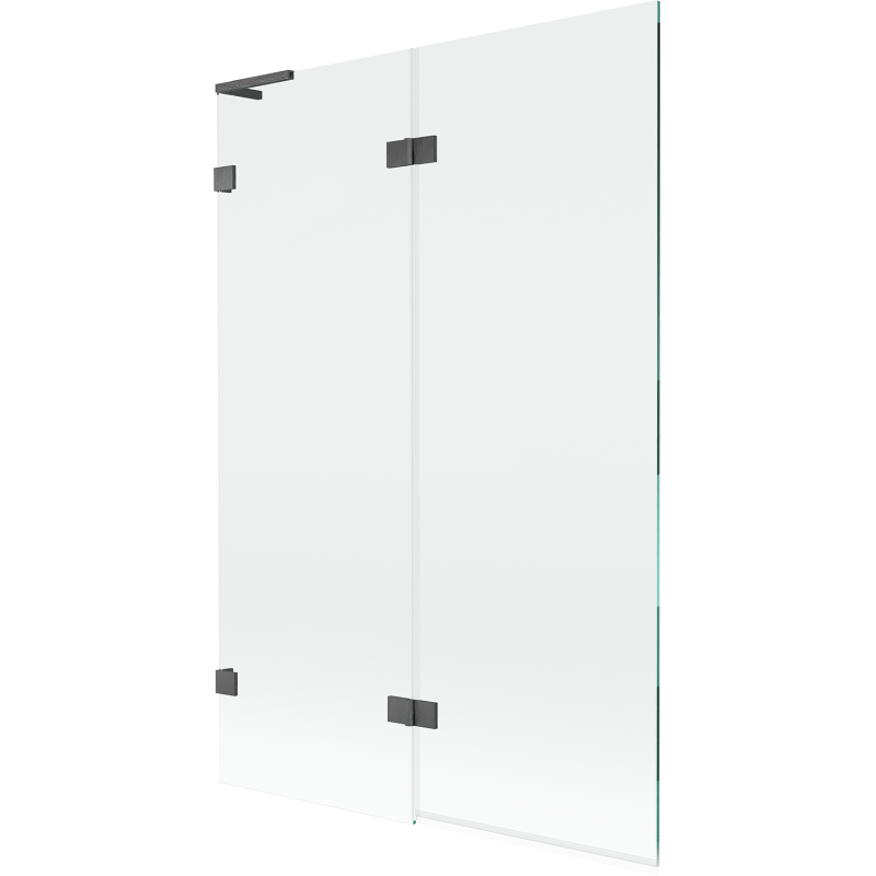 Mexen Lunar L paravan pentru cadă, cu 2 uși, stânga, 120 x 150 cm, transparent, gri armă periat - 897L-120-100-66-00-L