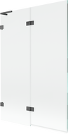 Mexen Lunar L fürdőkád paraván 2-szárnyas bal 120 x 150 cm, átlátszó, gun gray csiszolt - 897L-120-100-66-00-L