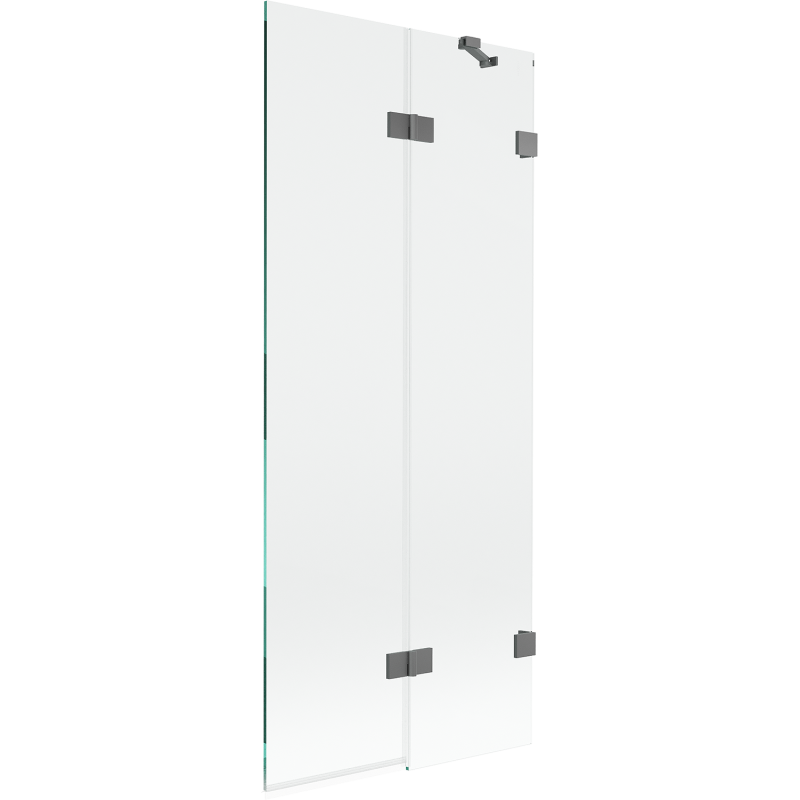 Mexen Lunar paravan de baie cu 2 uși dreapta 80 x 150 cm, transparent, gun metal - 897-080-100-95-00-P