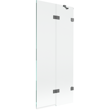 Mexen Lunar paravan de baie cu 2 uși dreapta 80 x 150 cm, transparent, gun metal - 897-080-100-95-00-P