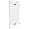 Mexen Lunar parapet de duș 2-pliabil dreapta 80 x 150 cm, transparent, metal armat - 897-080-100-95-00-P