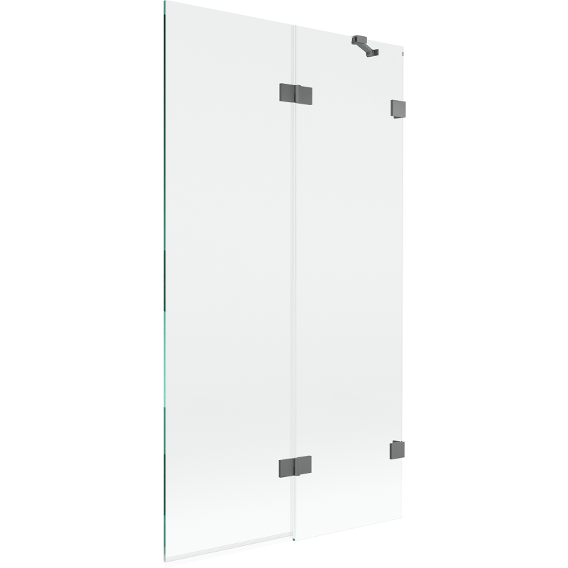 Mexen Lunar paravan de duș cu 2 pliuri, dreapta 100 x 150 cm, transparent, metal pistol - 897-100-100-95-00-P