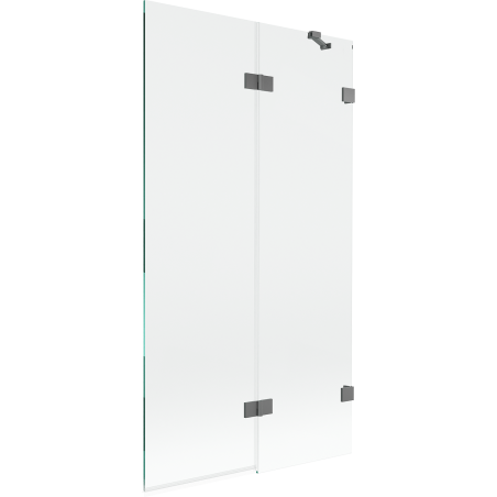 Mexen Lunar paravan de duș cu 2 pliuri, dreapta 100 x 150 cm, transparent, metal pistol - 897-100-100-95-00-P