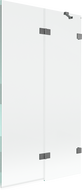 Mexen Lunar kétszárnyú kádparaván jobb 100 x 150 cm, átlátszó, gun metal - 897-100-100-95-00-P