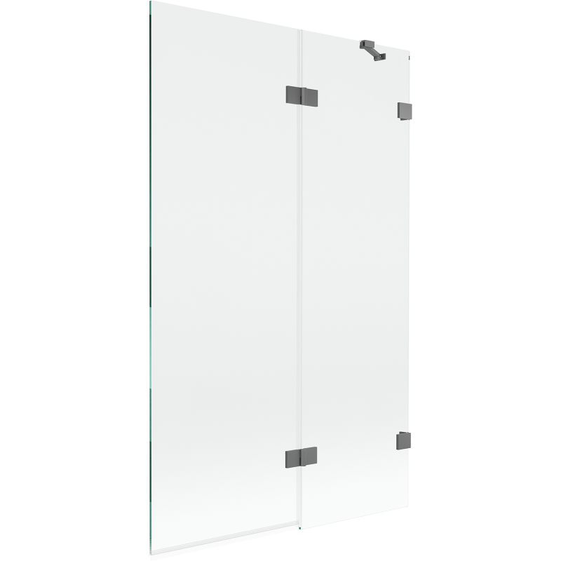 Mexen Lunar paravan de cadă cu 2 aripi dreapta 110 x 150 cm, transparent, metal gun - 897-110-100-95-00-P