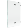 Mexen Lunar paravan de baie cu 2 uși batante dreapta 110 x 150 cm, transparent, gun metal - 897-110-100-95-00-P