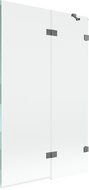Mexen Lunar paravan de cadă cu 2 aripi dreapta 110 x 150 cm, transparent, metal gun - 897-110-100-95-00-P
