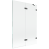 Mexen Lunar paravan cadă de baie cu 2 canate dreapta 120 x 150 cm, transparent, gun metal - 897-120-100-95-00-P