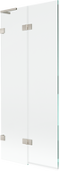 Mexen Lunar L paravan de cadă cu 2 uși batante stânga 80 x 150 cm, transparent, nichel periat - 897L-080-100-97-00-L