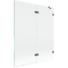 Mexen Lunar paravan cadă cu 2 aripi dreapta 140 x 150 cm, transparentă, gun metal - 897-140-100-95-00-P