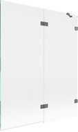 Mexen Lunar paravan cadă 2-pliant dreapta 140 x 150 cm, transparent, gun metal - 897-140-100-95-00-P
