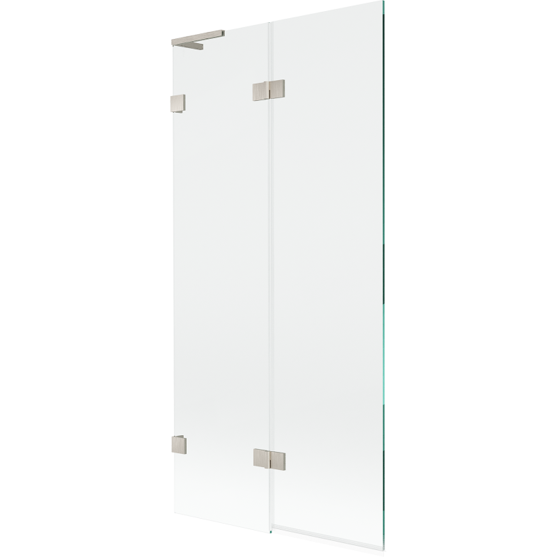 Mexen Lunar L paravan cadă 2-panouri stânga 90 x 150 cm, transparent, nichel periat - 897L-090-100-97-00-L