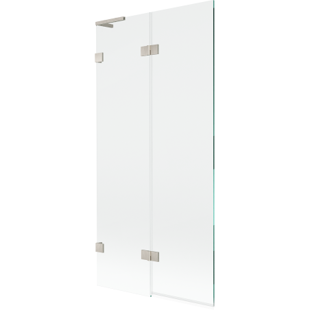 Mexen Lunar L paravan cadă 2-panouri stânga 90 x 150 cm, transparent, nichel periat - 897L-090-100-97-00-L