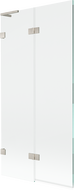 Mexen Lunar L paravan de cadă cu 2 uși, stânga 90 x 150 cm, transparent, nichel periat - 897L-090-100-97-00-L