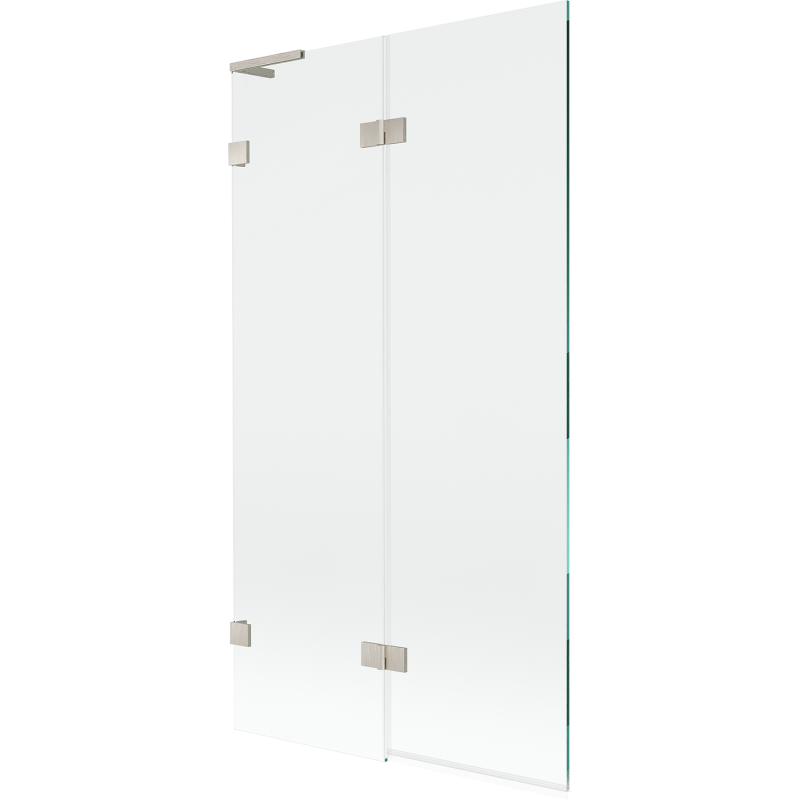 Mexen Lunar L paravan cadă cu 2 uși pliabile stânga 100 x 150 cm, transparent, nichel periat - 897L-100-100-97-00-L