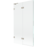 Mexen Lunar L paravan cadă cu 2 uși pliabile stânga 100 x 150 cm, transparent, nichel periat - 897L-100-100-97-00-L