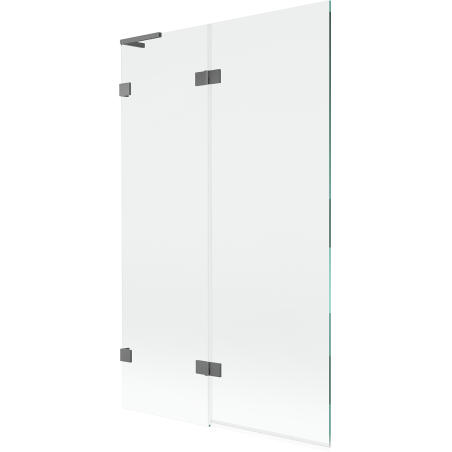 Mexen Lunar L paravan pentru cadă 2-canate stânga 110 x 150 cm, transparent, gun metal - 897L-110-100-95-00-L
