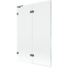 Mexen Lunar L paravan de baie cu 2 uși stânga 120 x 150 cm, transparent, gun metal - 897L-120-100-95-00-L