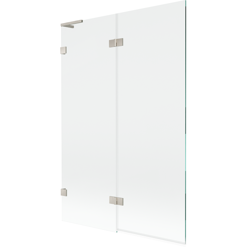 Mexen Lunar L paravan de baie cu 2 canaturi stânga 120 x 150 cm, transparent, nichel periat - 897L-120-100-97-00-L