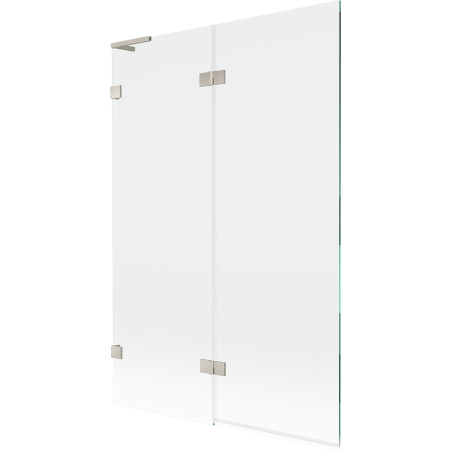 Mexen Lunar L paravan de baie cu 2 canaturi stânga 120 x 150 cm, transparent, nichel periat - 897L-120-100-97-00-L