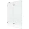 Mexen Lunar L paravan de baie cu 2 canaturi stânga 120 x 150 cm, transparent, nichel periat - 897L-120-100-97-00-L