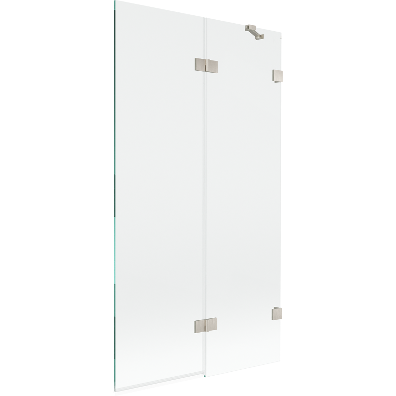 Mexen Lunar paravan de cadă cu 2 aripi, dreapta 100 x 150 cm, transparent, nichel periat - 897-100-100-97-00-P