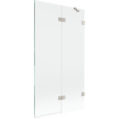 Mexen Lunar paravan de cadă cu 2 aripi, dreapta 100 x 150 cm, transparent, nichel periat - 897-100-100-97-00-P