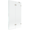 Mexen Lunar paravan de cadă cu 2 aripi, dreapta 100 x 150 cm, transparent, nichel periat - 897-100-100-97-00-P