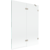 Mexen Lunar paravan de baie 2 panouri dreapta 130 x 150 cm, transparent, nichel periat - 897-130-100-97-00-P