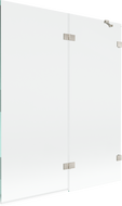 Mexen Lunar kádparaván 2-szárnyas jobb 140 x 150 cm, átlátszó, csiszolt nikkel - 897-140-100-97-00-P