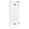Mexen Lunar L 2-szárnyú kádfal jobbos 80 x 150 cm, átlátszó, fegyver metall - 897L-080-100-95-00-P