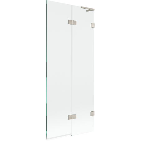 Paravan de cadă dreapta Mexen Lunar L, 2 aripi, 80 x 150 cm, transparent, nichel periat - 897L-080-100-97-00-P